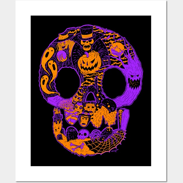 Halloween Skull! Wall Art by chrisraimoart